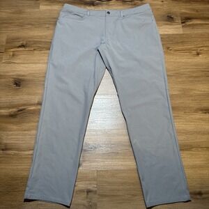 Lululemon ABC Pants Mens 38 X 31" Gray Classic Fit 5 Pocket Stretch Warpstreme